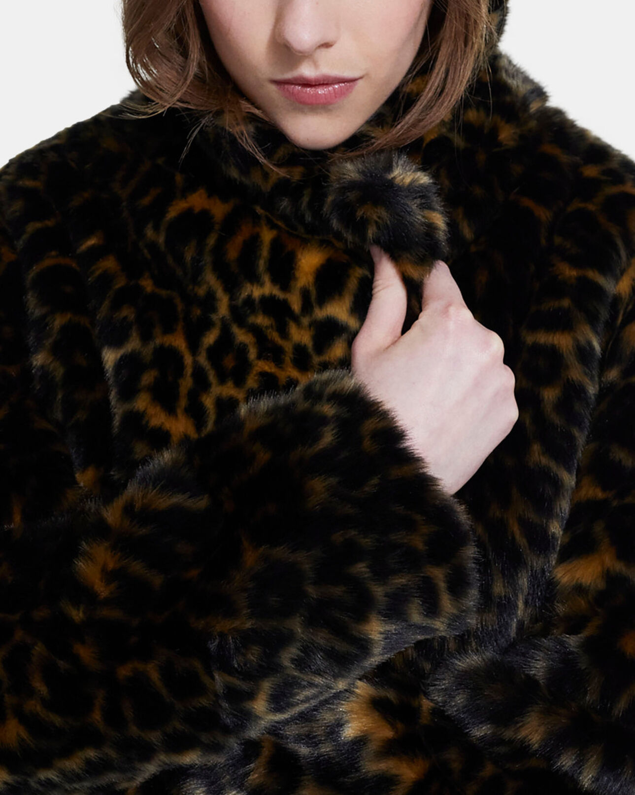 The Kooples WOMEN LEOPARD leopard print faux fur coat