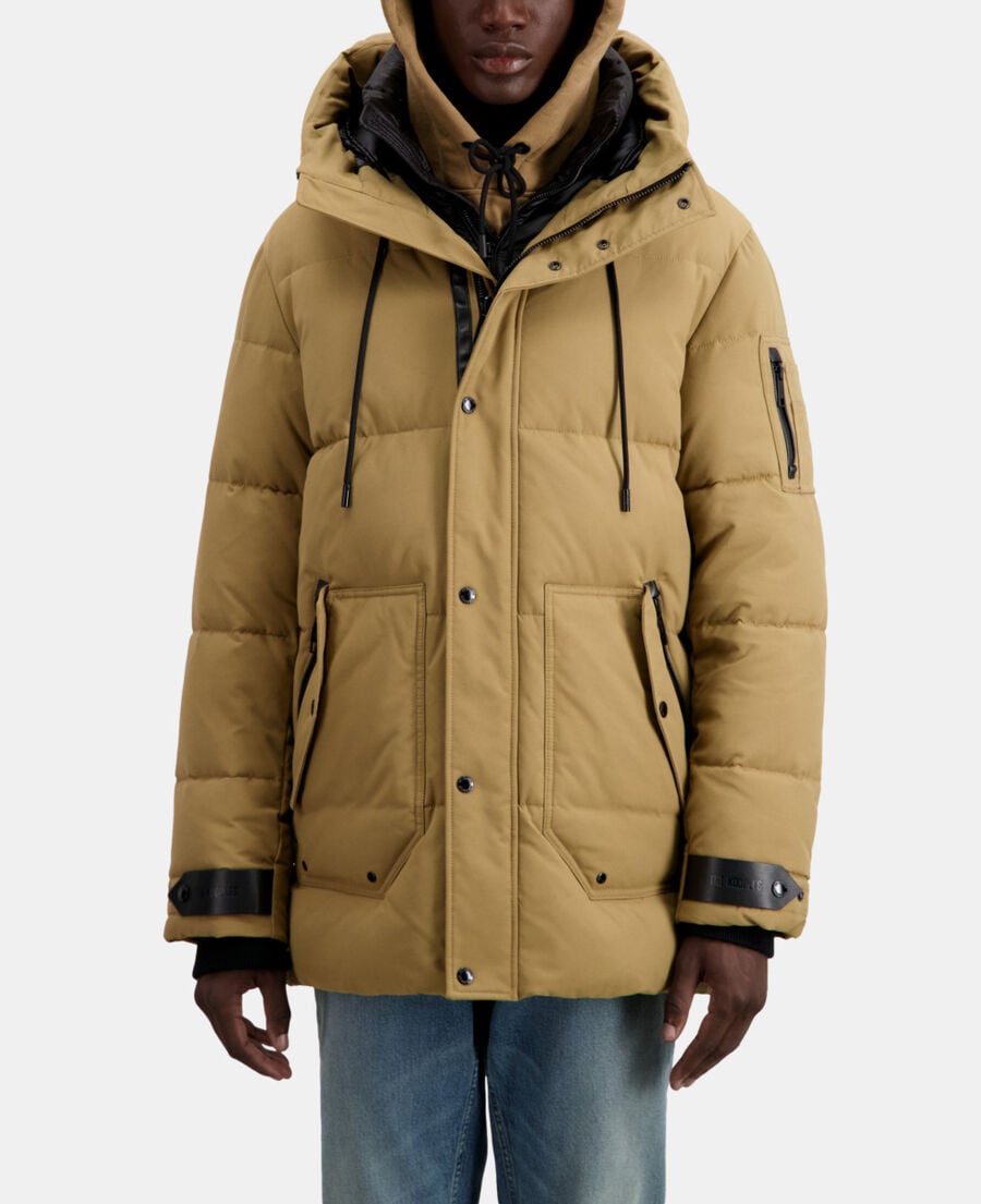 The Kooples H CAMEL beige hooded parka