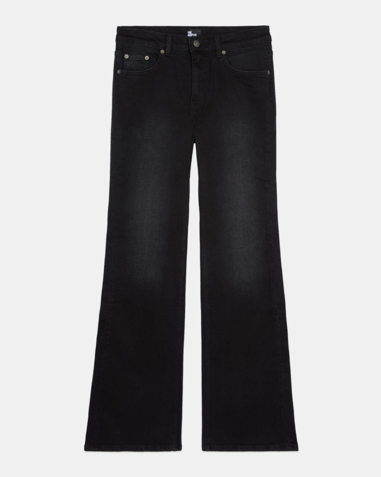 Black flare jeans, BLACK WASHED, hi-res image number null
