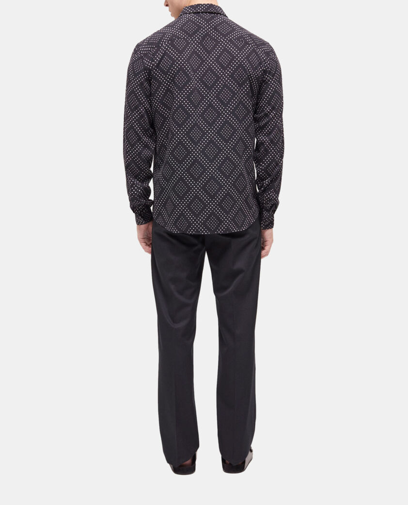 The Kooples HOMME BLACK WHITE chemise col classique imprimée