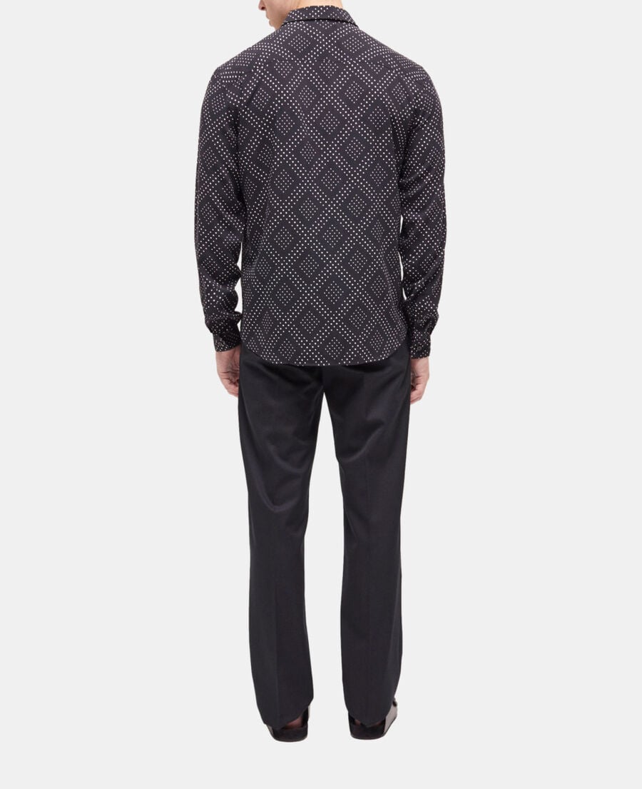 The Kooples HOMME BLACK WHITE chemise col classique imprimée