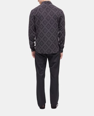 The Kooples HOMME BLACK WHITE chemise col classique imprimée