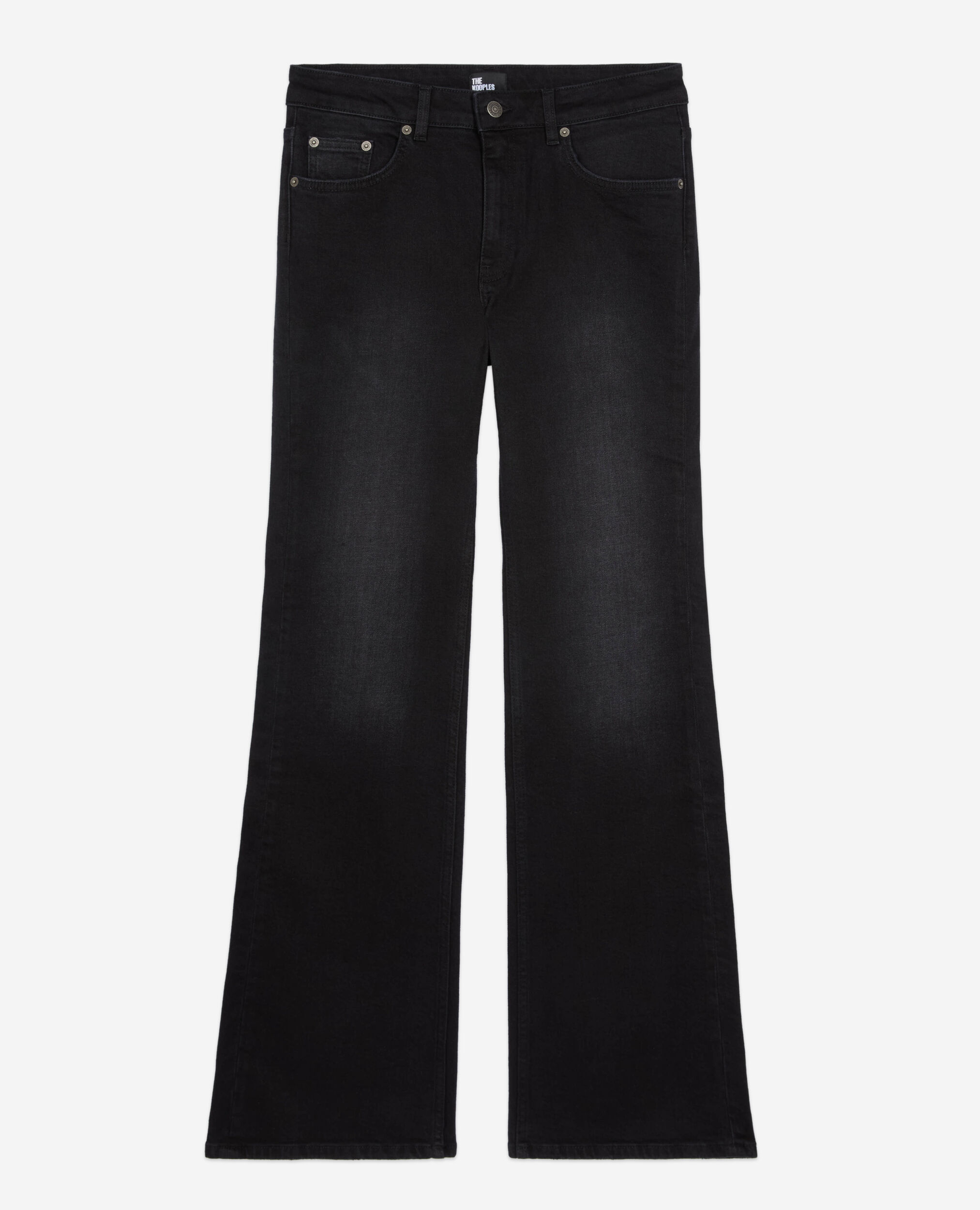 Black flare jeans, BLACK WASHED, hi-res image number null