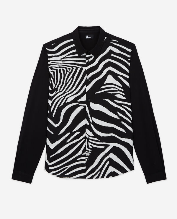 printed classic-collar shirt