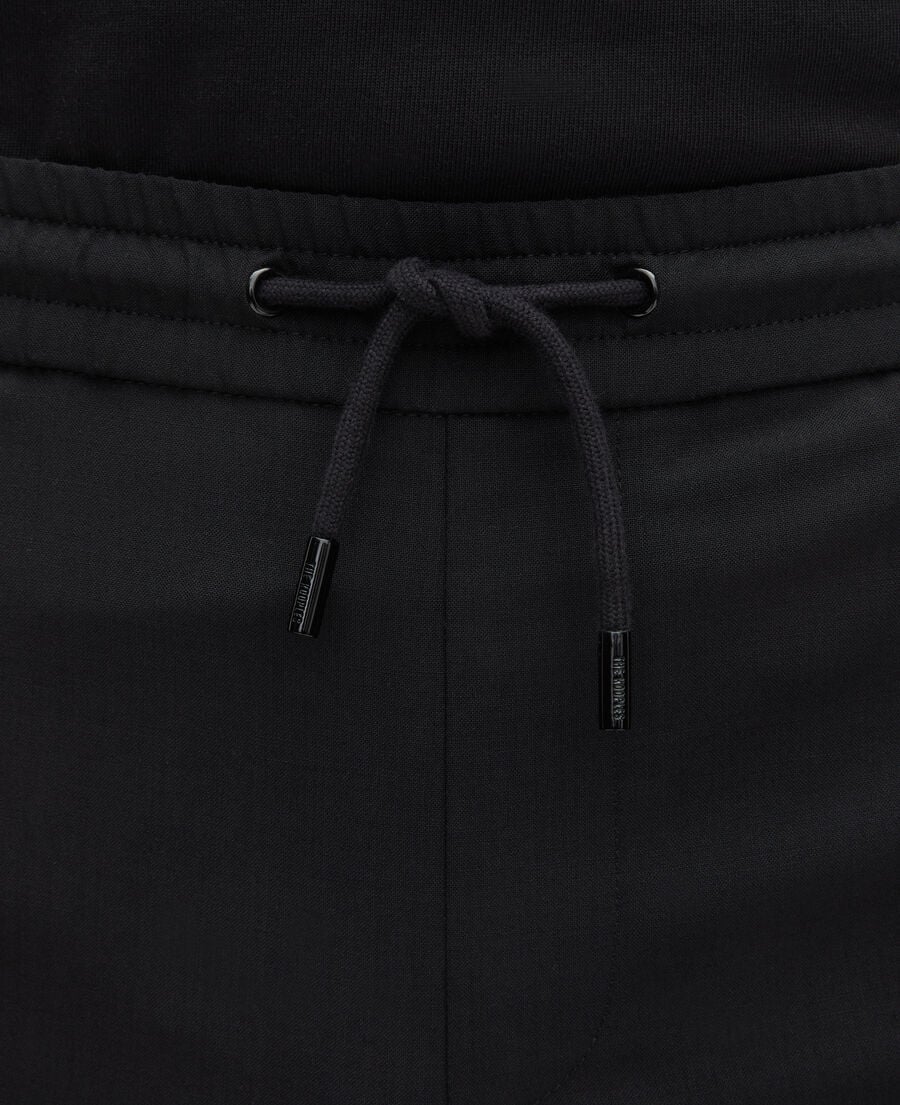 The Kooples MEN BLACK black straight-cut wool pants 