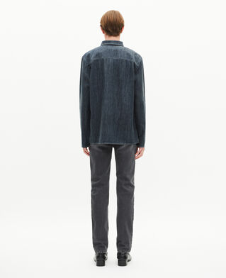 The Kooples MEN BLUE ELECTRIC blue denim shirt