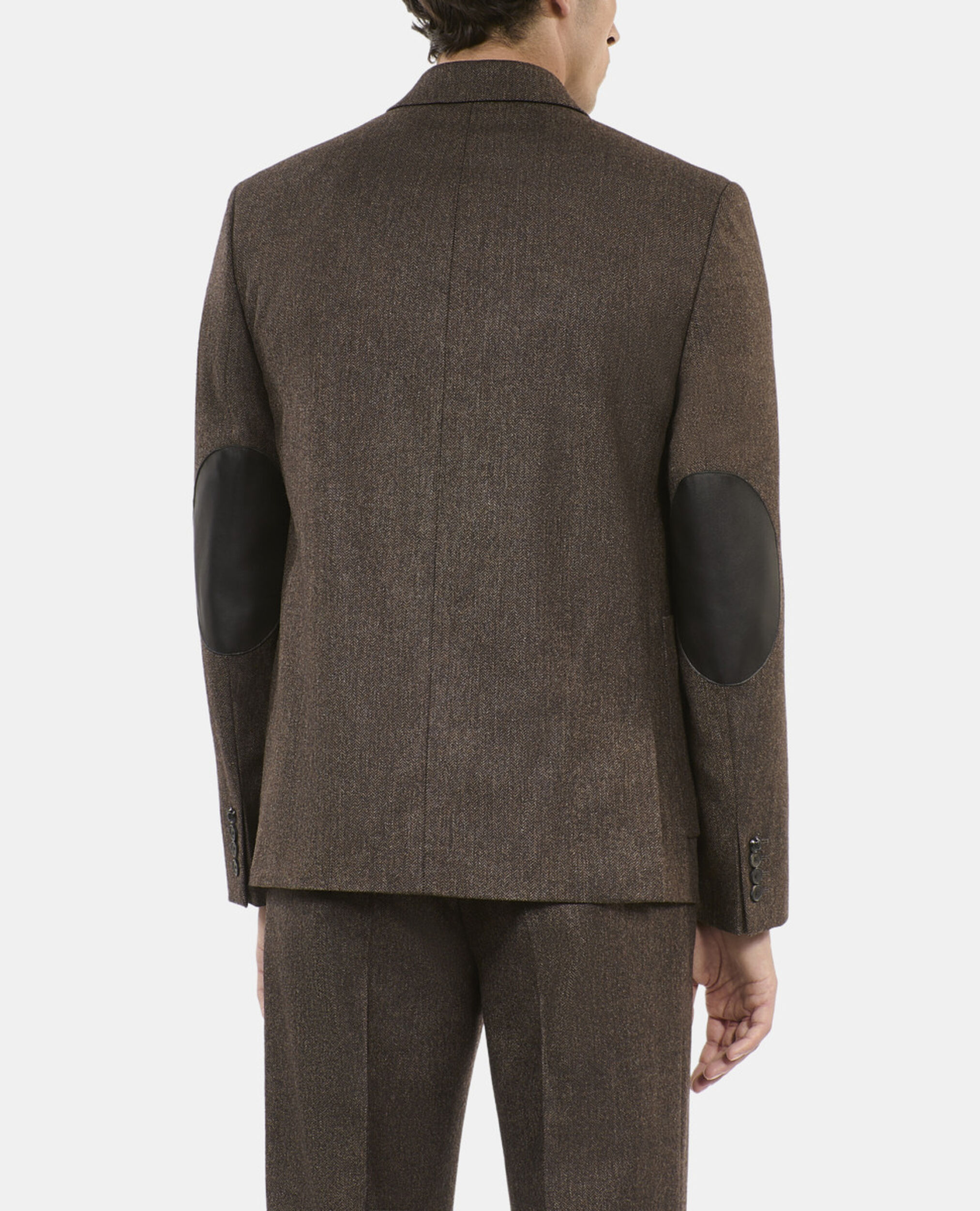 Veste de costume marron en laine, BROWN, hi-res image number null