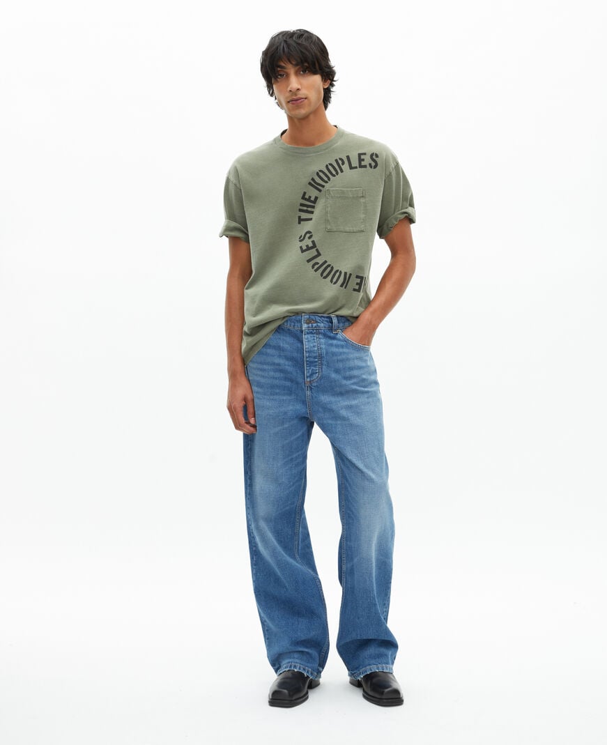 The Kooples HOMME KAKI t-shirt avec sérigraphie kaki