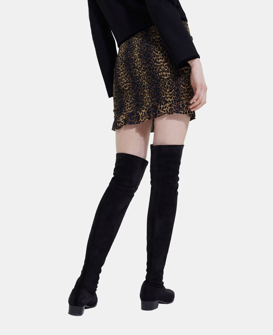 leopard print short skirt