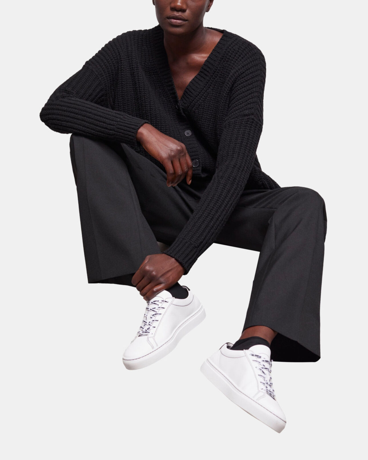 The Kooples FEMME BLACK cardigan en laine noir