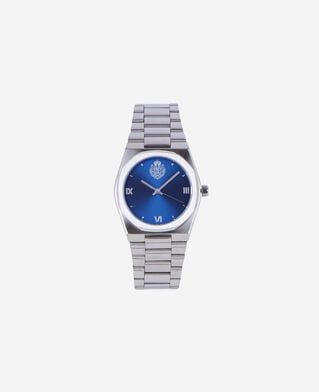 The Kooples UNISEX NAVY / SILVER uhr mit silbernem, wappenblauem zifferblatt