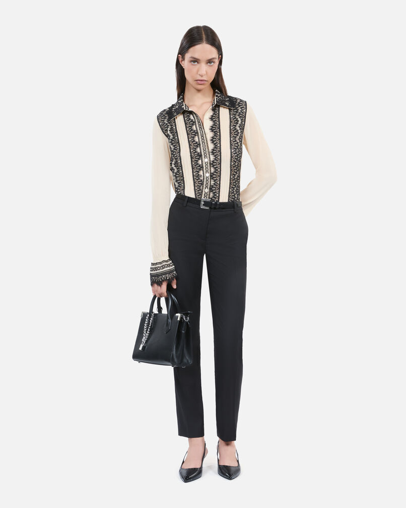 The Kooples FEMME ECRU chemise en soie écrue