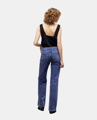 The Kooples WOMEN BLUE DENIM blue flare jeans