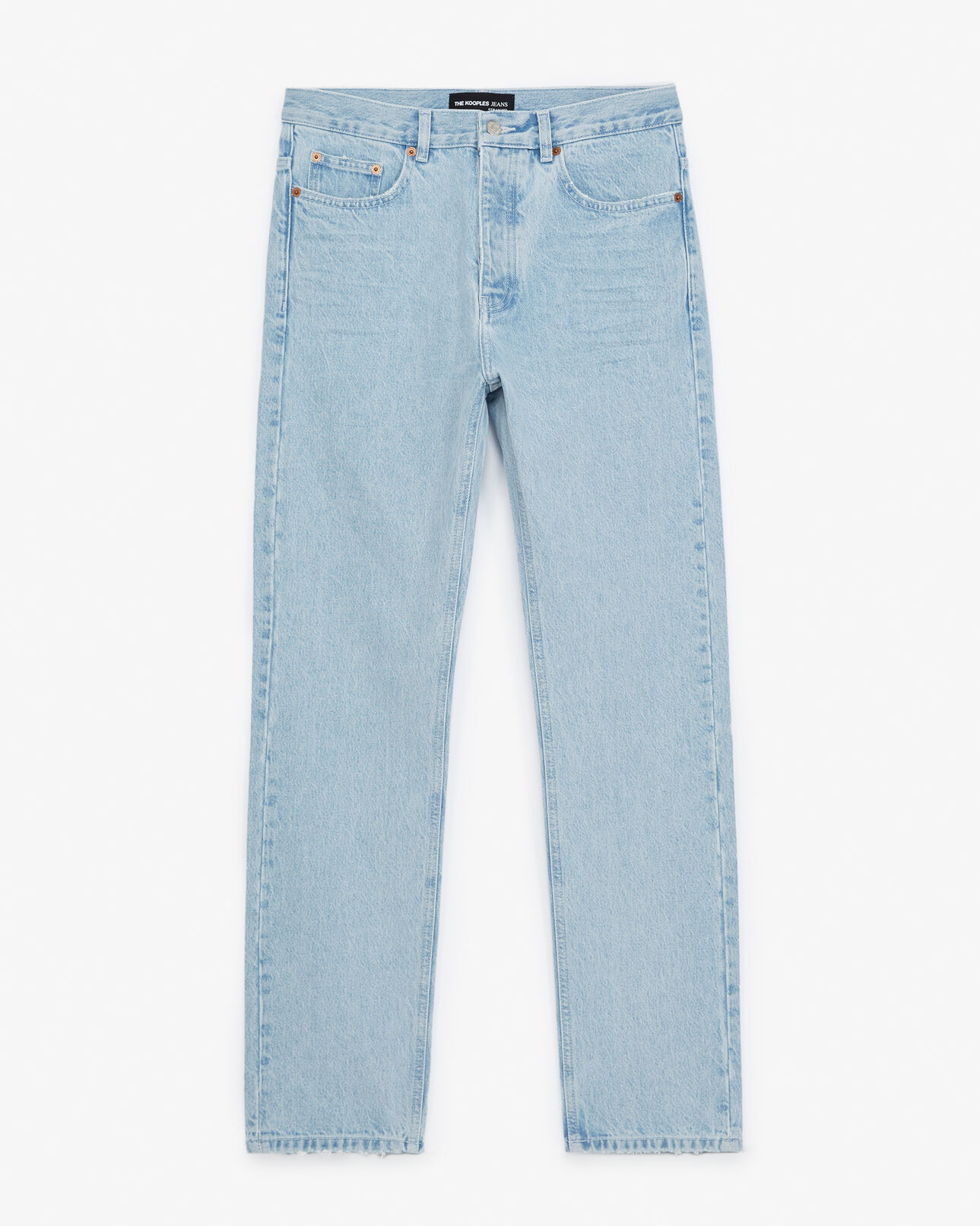 The Kooples HOMME BLEACH BLUE jean délavé bleu clair coupe droite