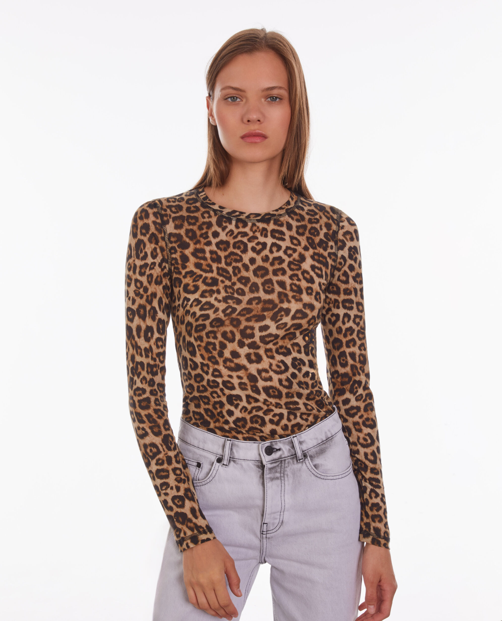 Women's printed t-shirt, LEOPARD, hi-res image number null