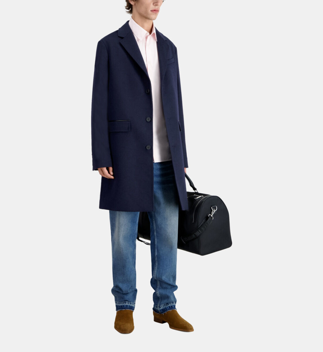Long navy blue cashmere coat The Kooples Canada