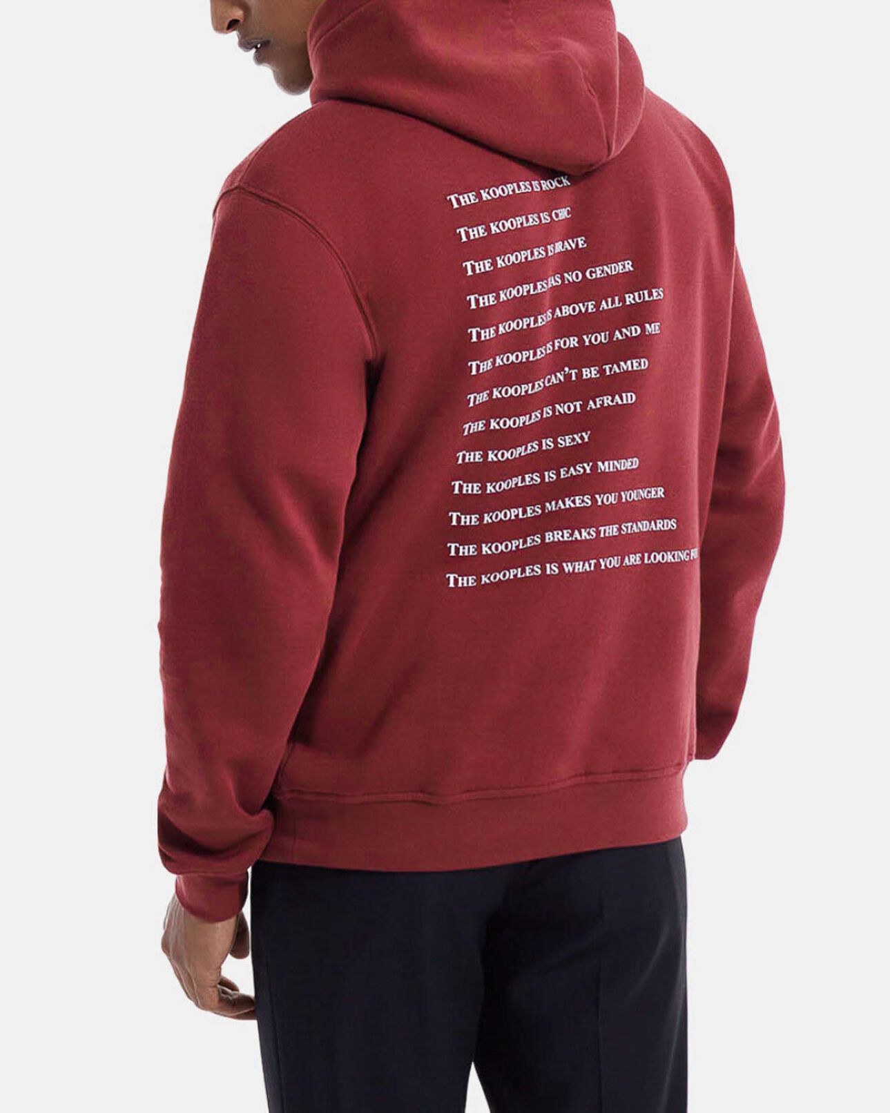 The Kooples HOMME MARRON sweat capuche coton bordeaux imprimé what is