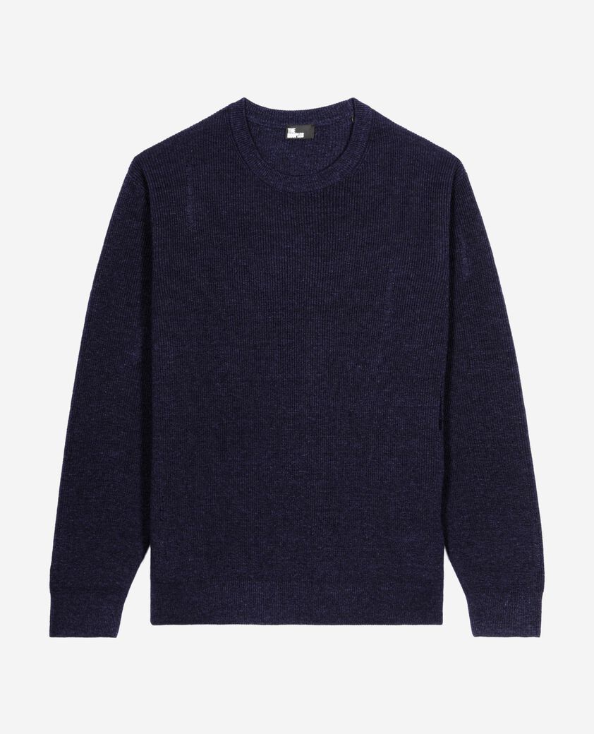 The Kooples MEN NAVY wool and linen navy sweater