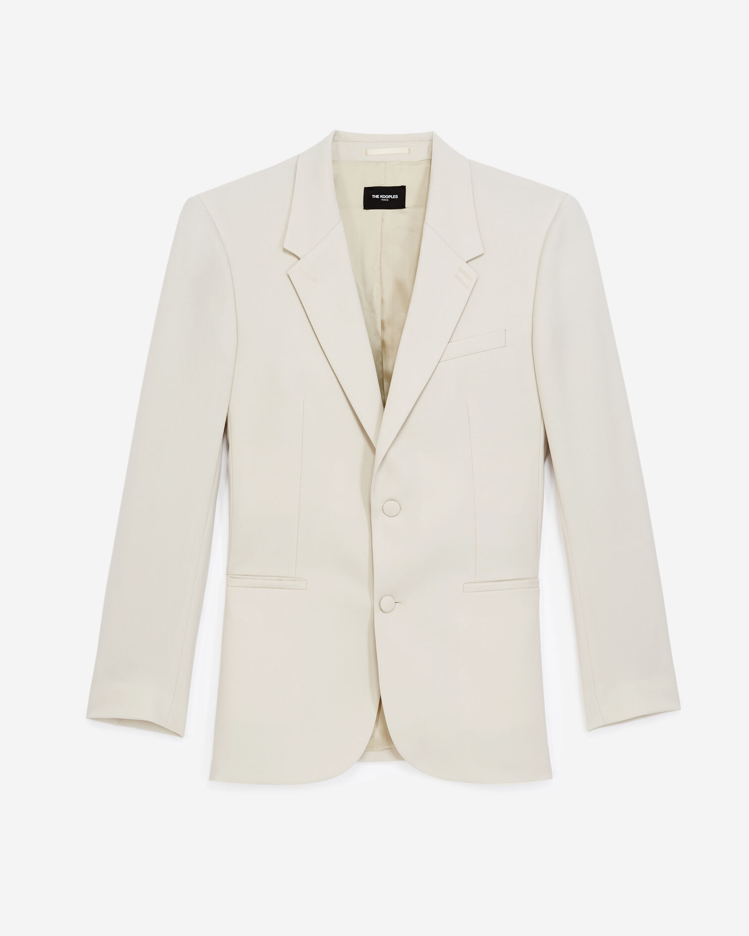Ecru jacket with covered buttons, ECRU, hi-res image number null