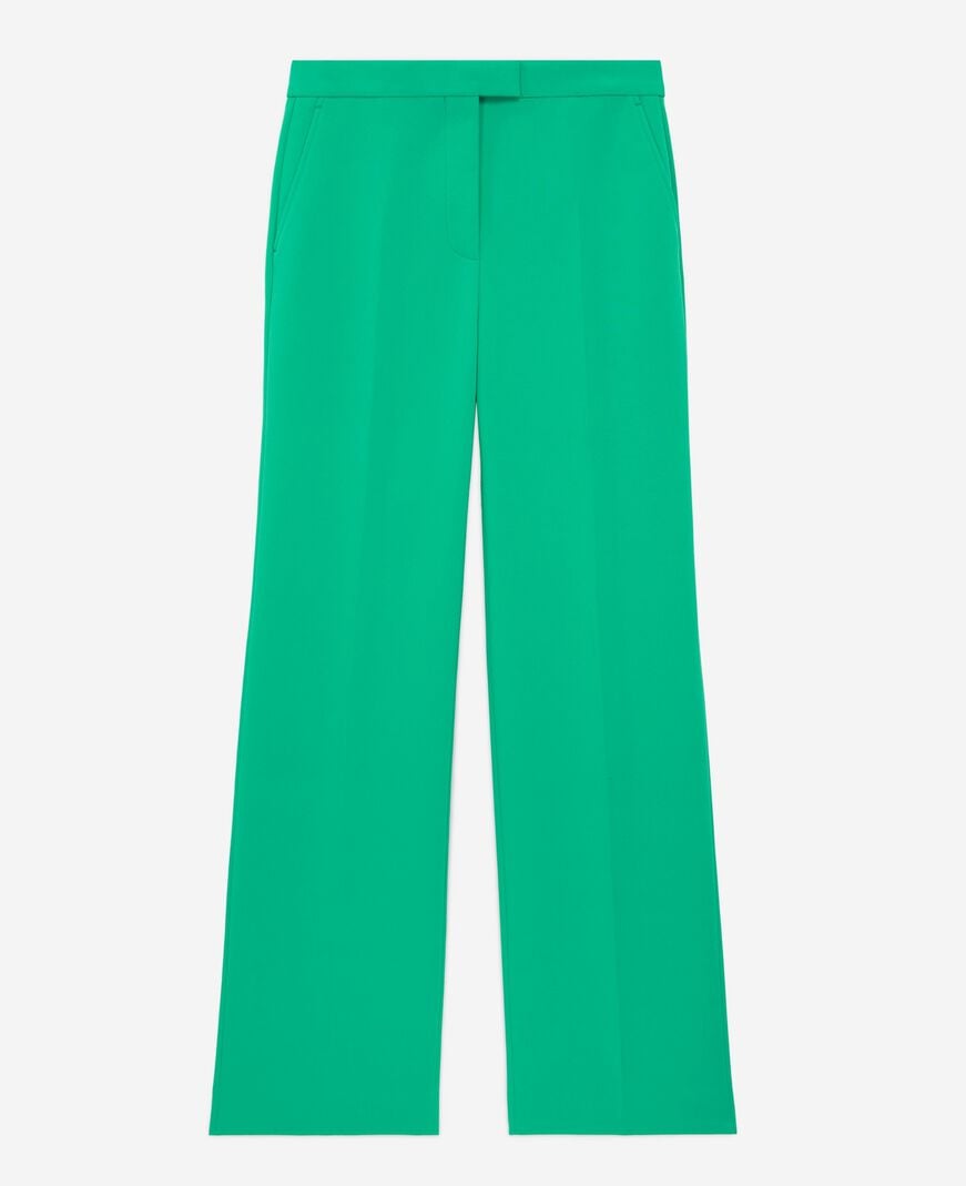 The Kooples FEMME GREEN pantalon tailleur vert en crêpe