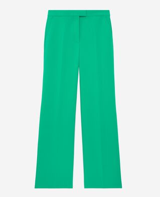 The Kooples FEMME GREEN pantalon tailleur vert en crêpe