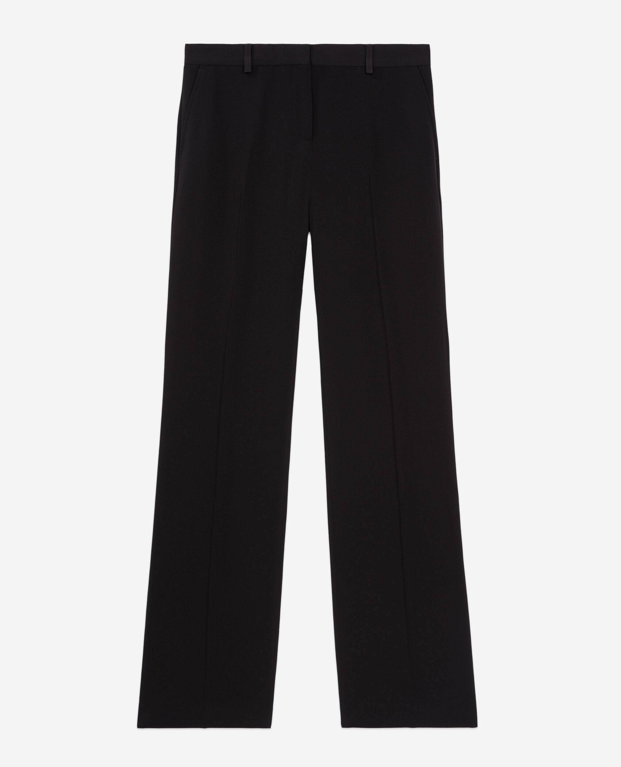 Pantalon tailleur noir en crêpe, BLACK, hi-res image number null