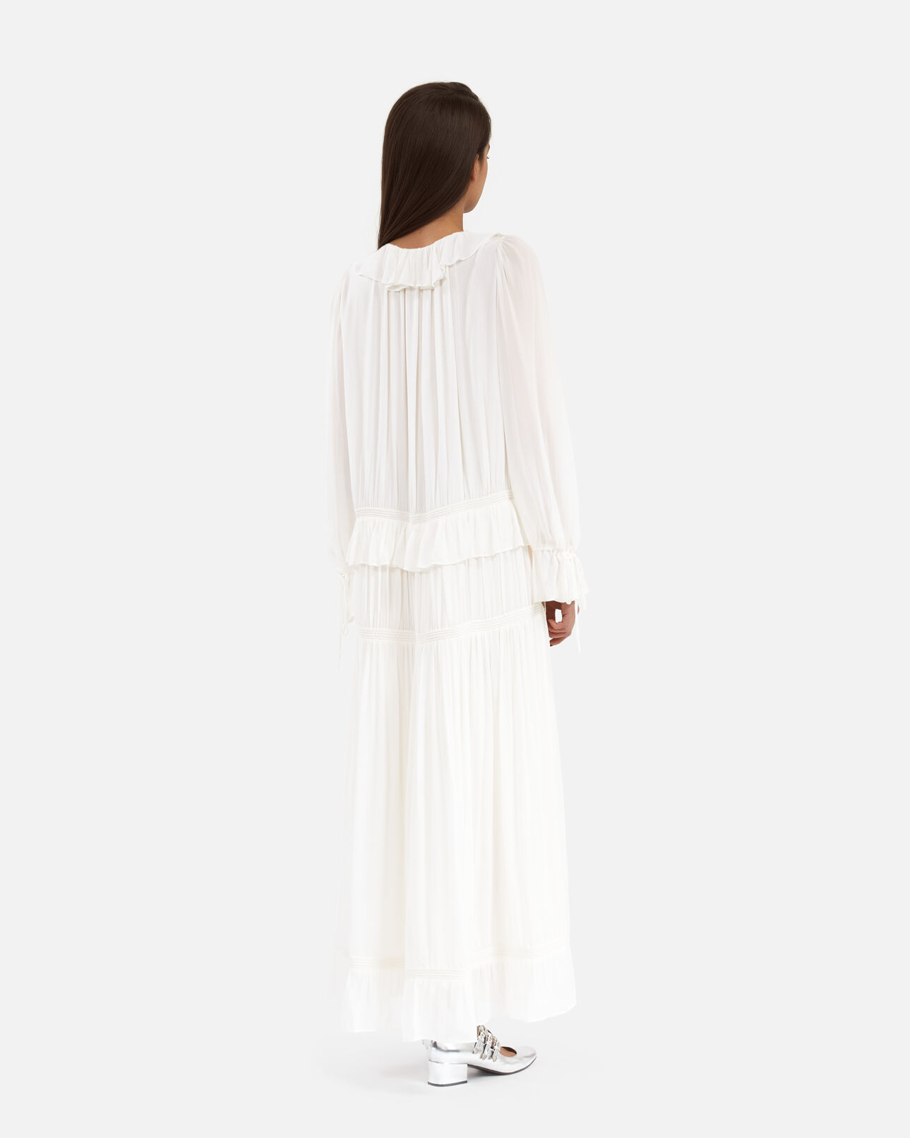 The Kooples WOMEN ECRU ecru lavaliere collar dress
