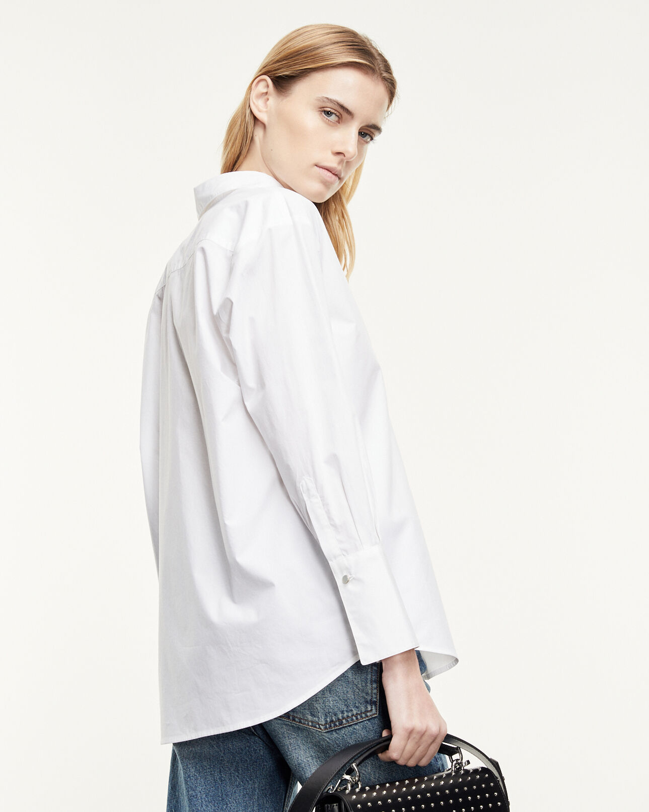 The Kooples WOMEN WHITE white cotton shirt with frills
