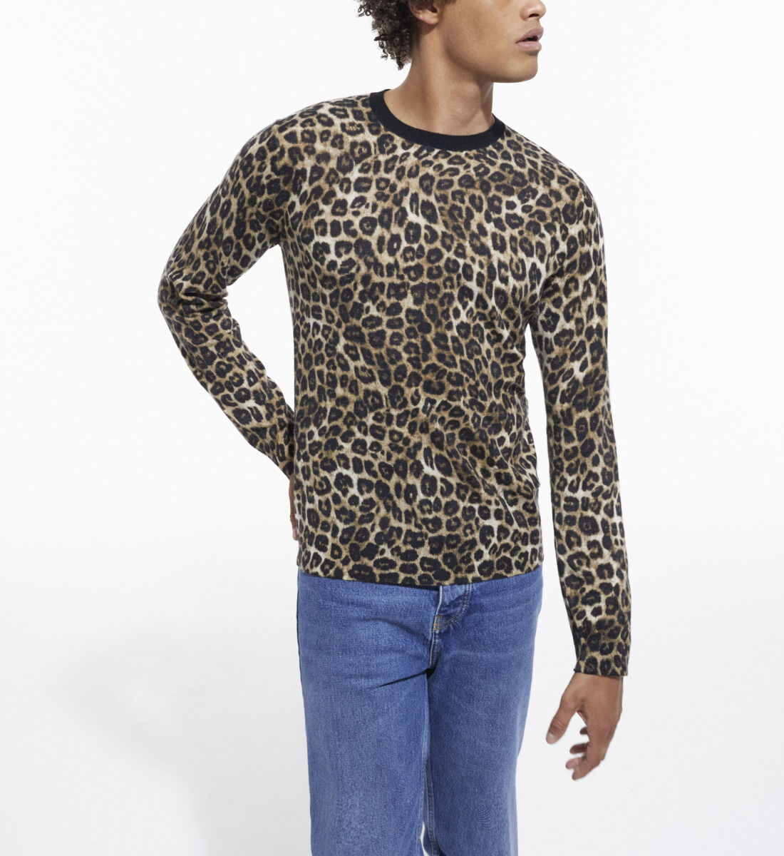 Leopard print sweater best sale men