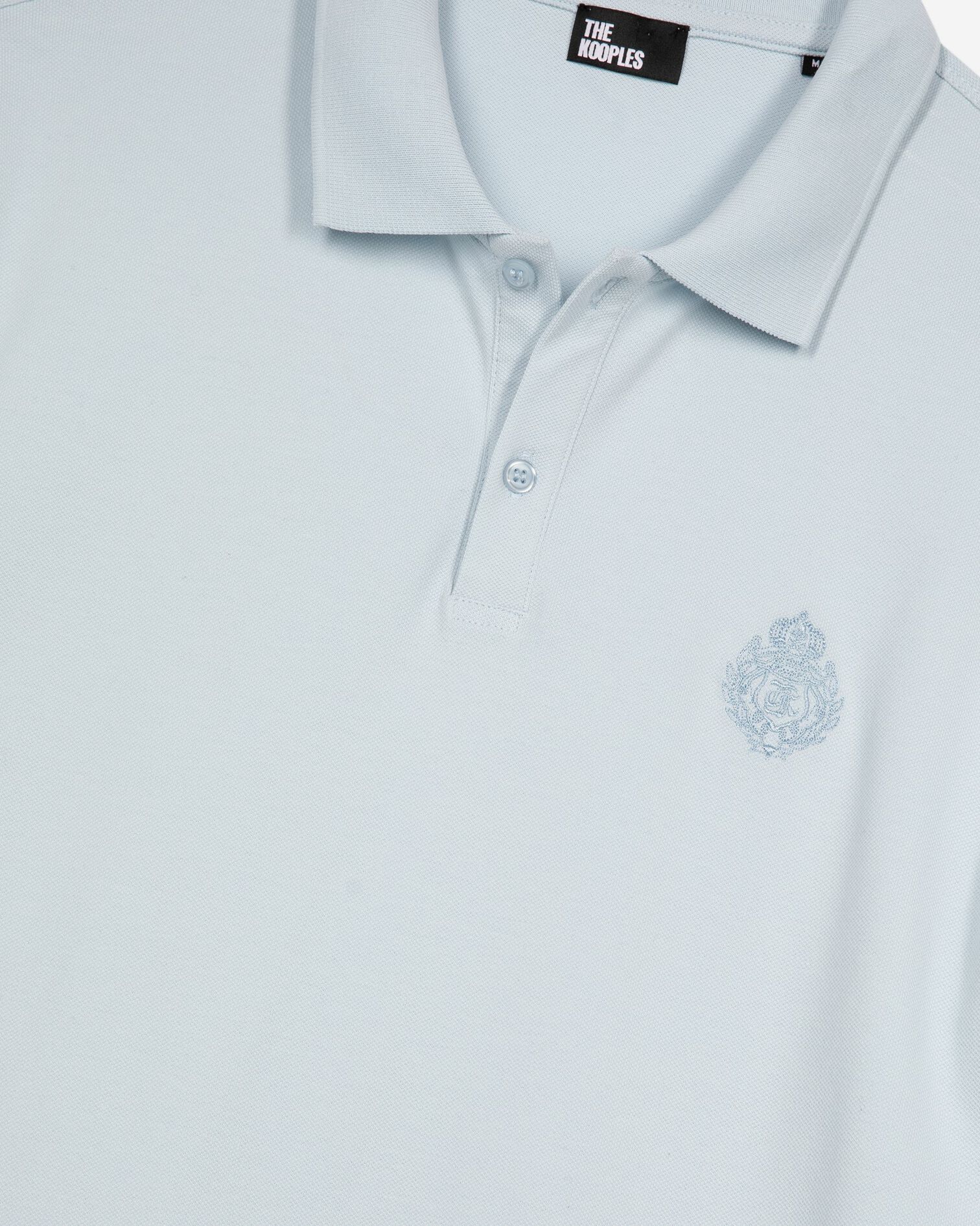 Light blue pique polo shirt with classic collar, BABY BLUE, hi-res image number null