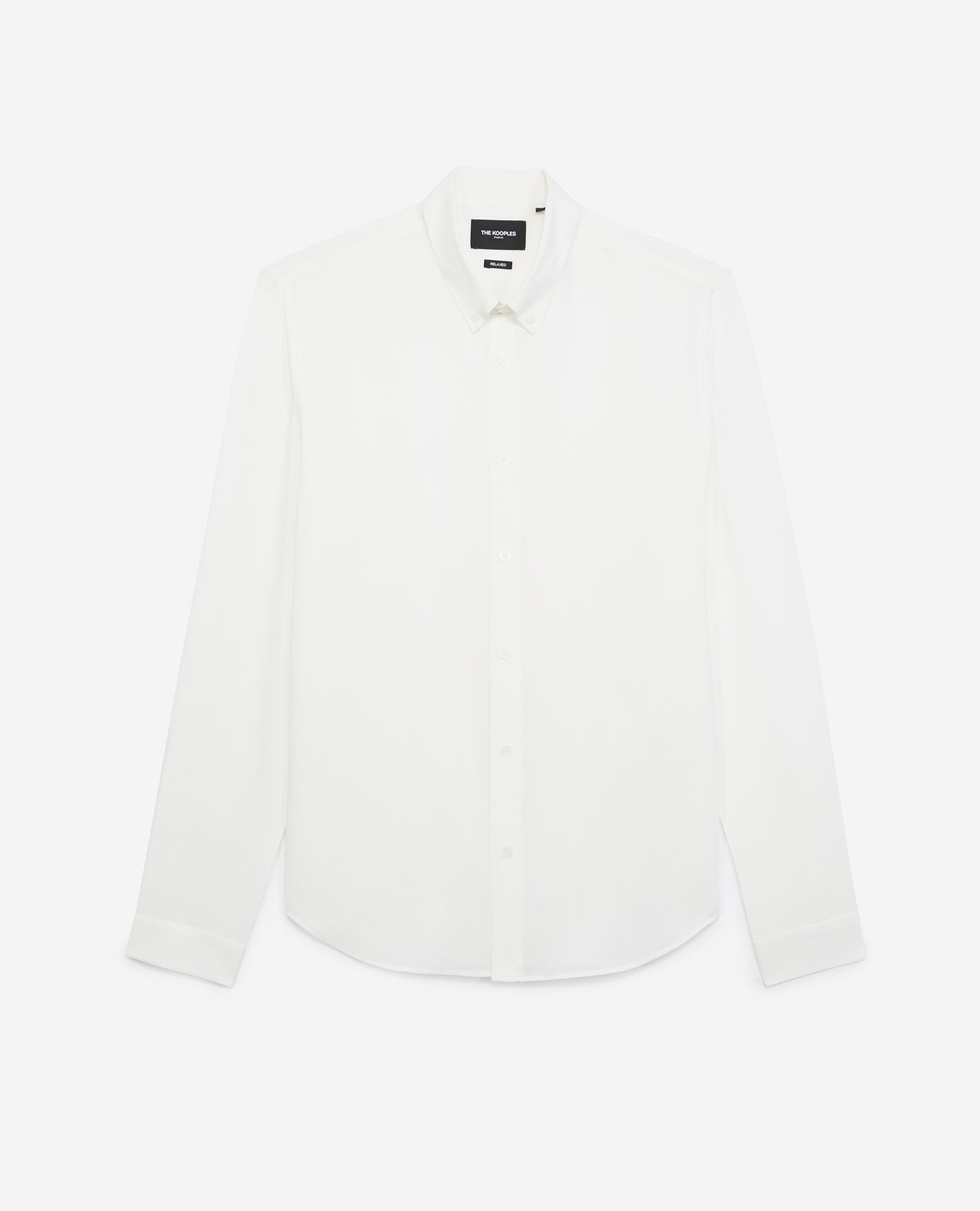 Long white collared shirt discount