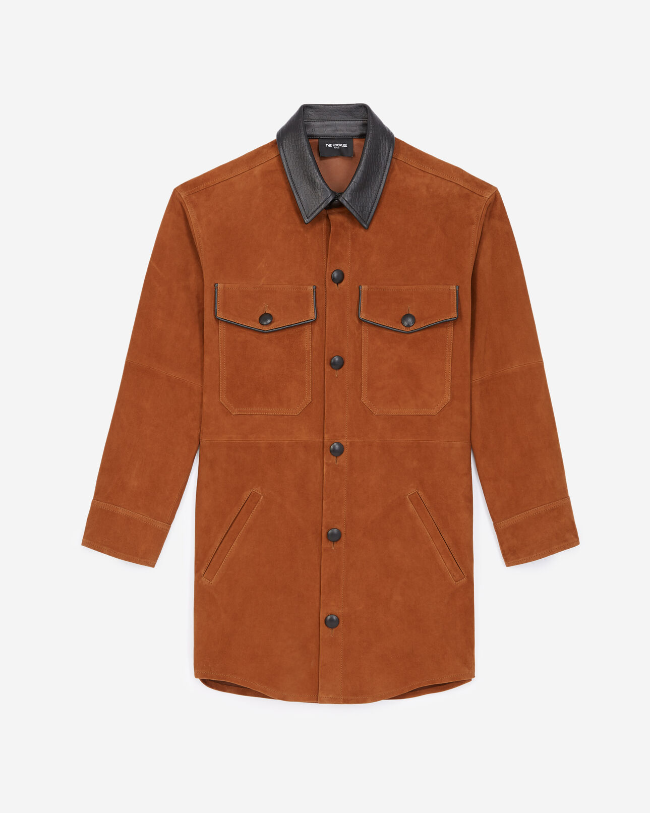 The Kooples FEMME CAMEL chemise en daim marron