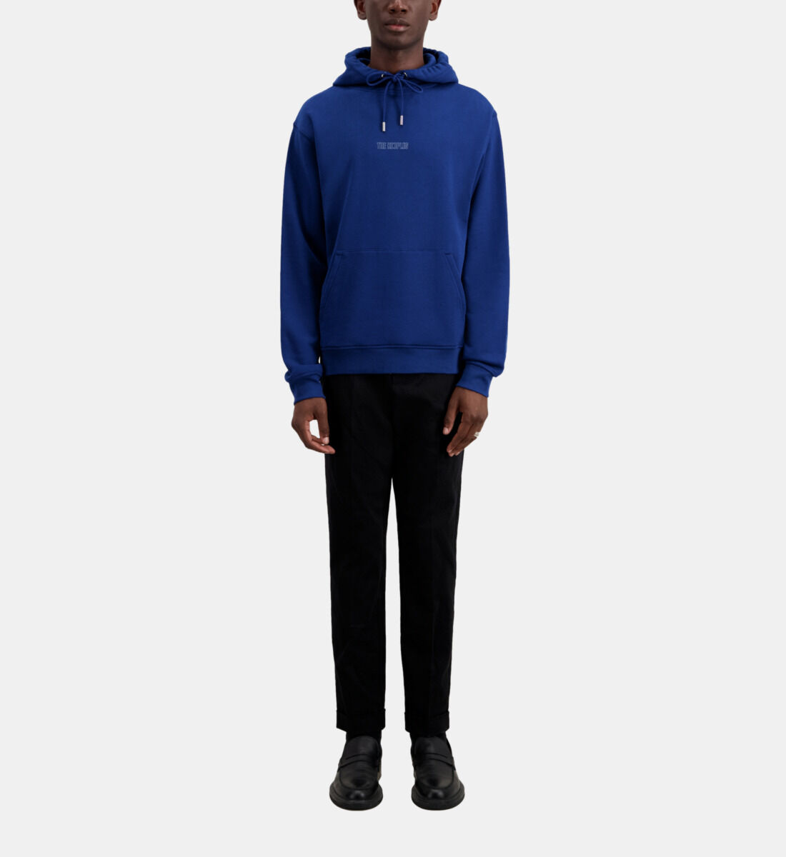 Bright blue logo hoodie The Kooples US