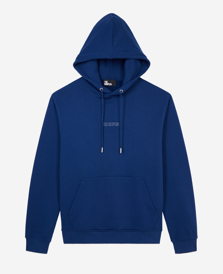 sweatshirt à capuche bleu vif avec logo