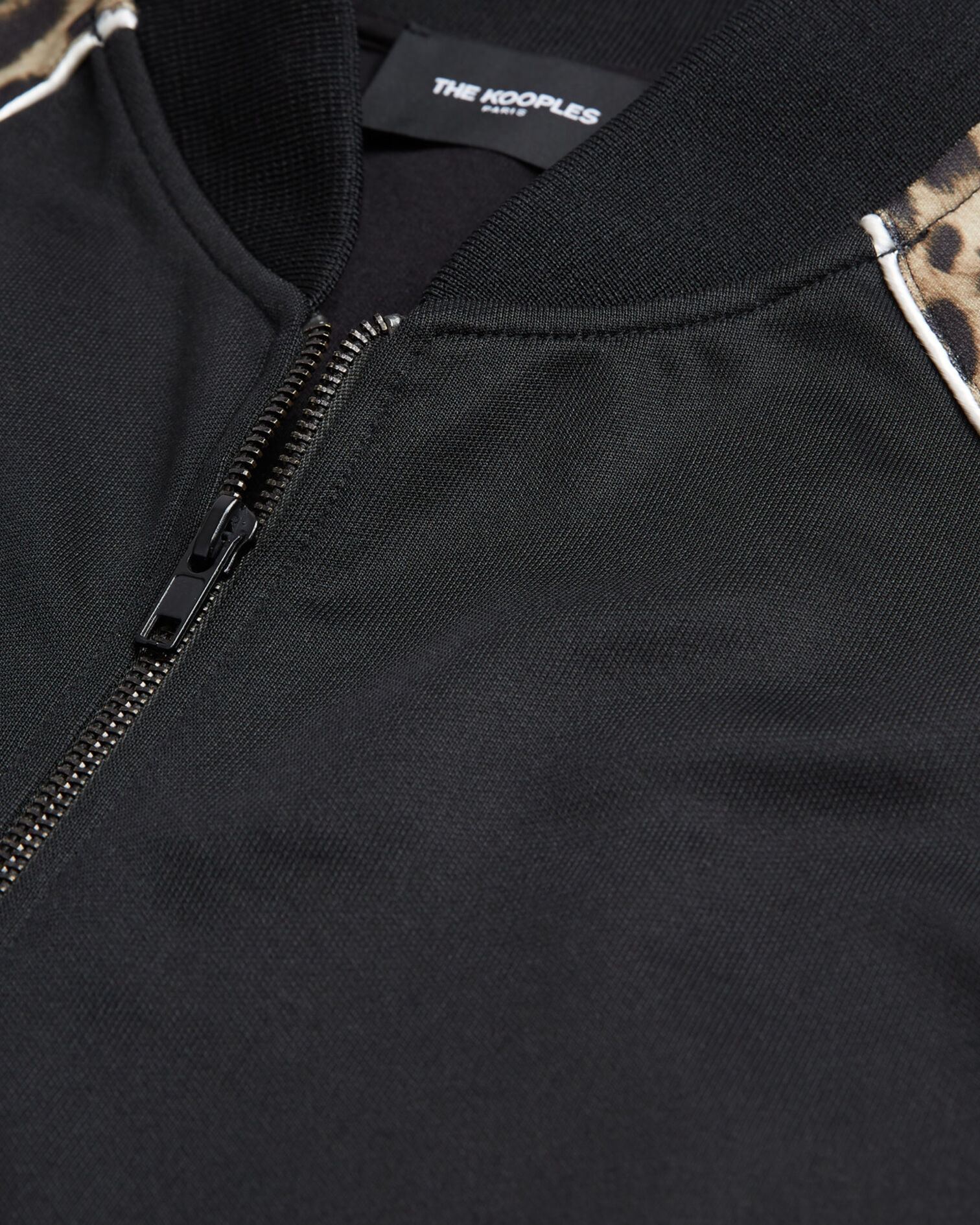 Sweatshirt zippé léopard, BLACK / LEOPARD, hi-res image number null