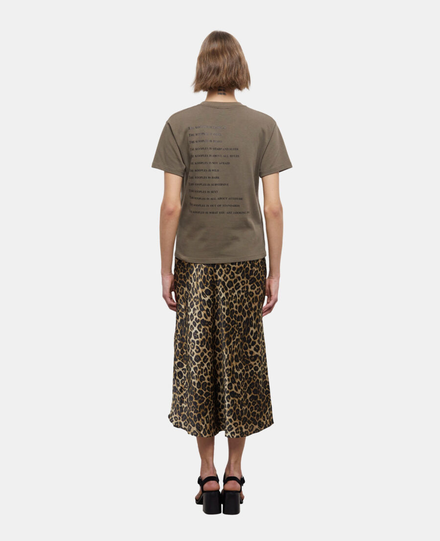 t-shirt femme what is kaki et léopard
