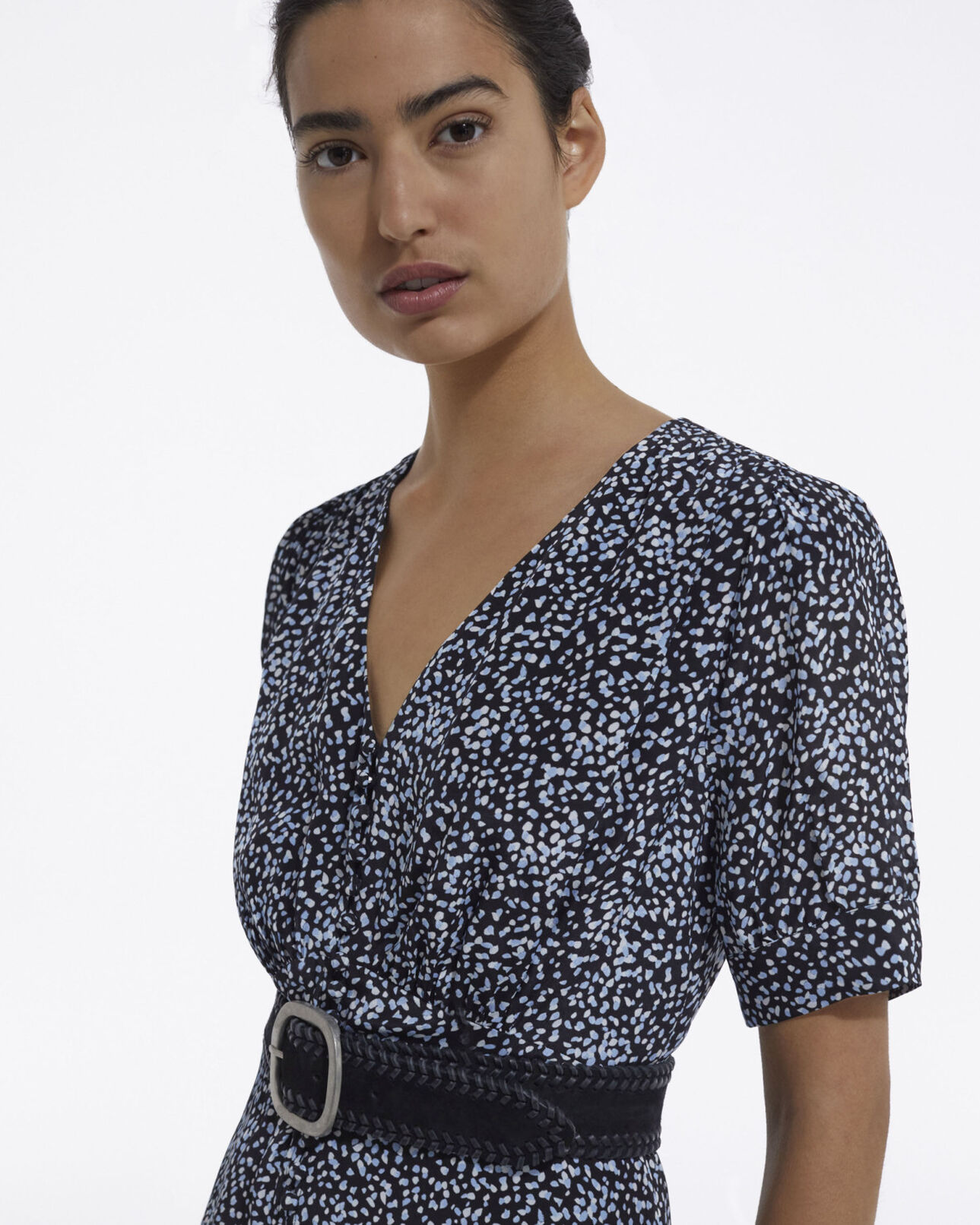 The Kooples FEMME INK BLUE robe longue bleue