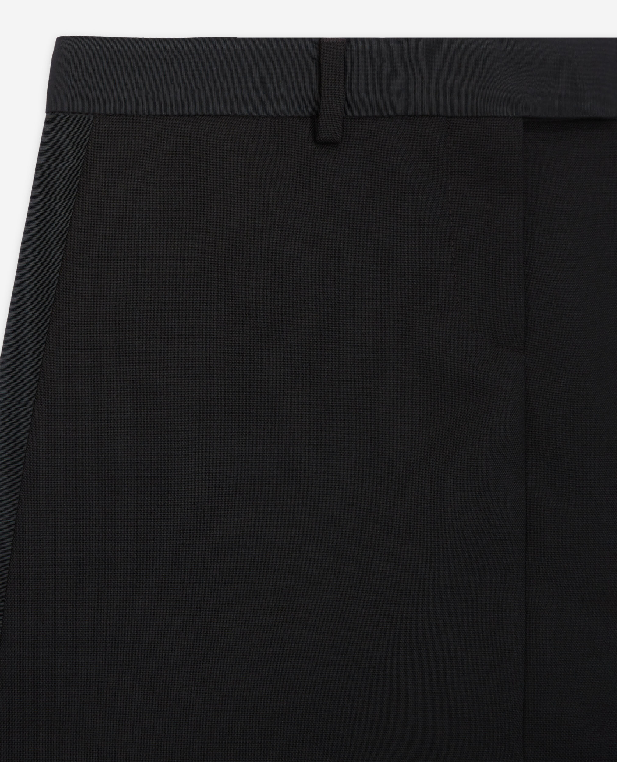 Short black wool skirt, BLACK, hi-res image number null