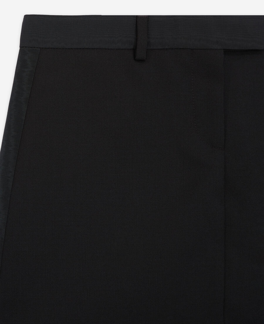 jupe courte en laine noire