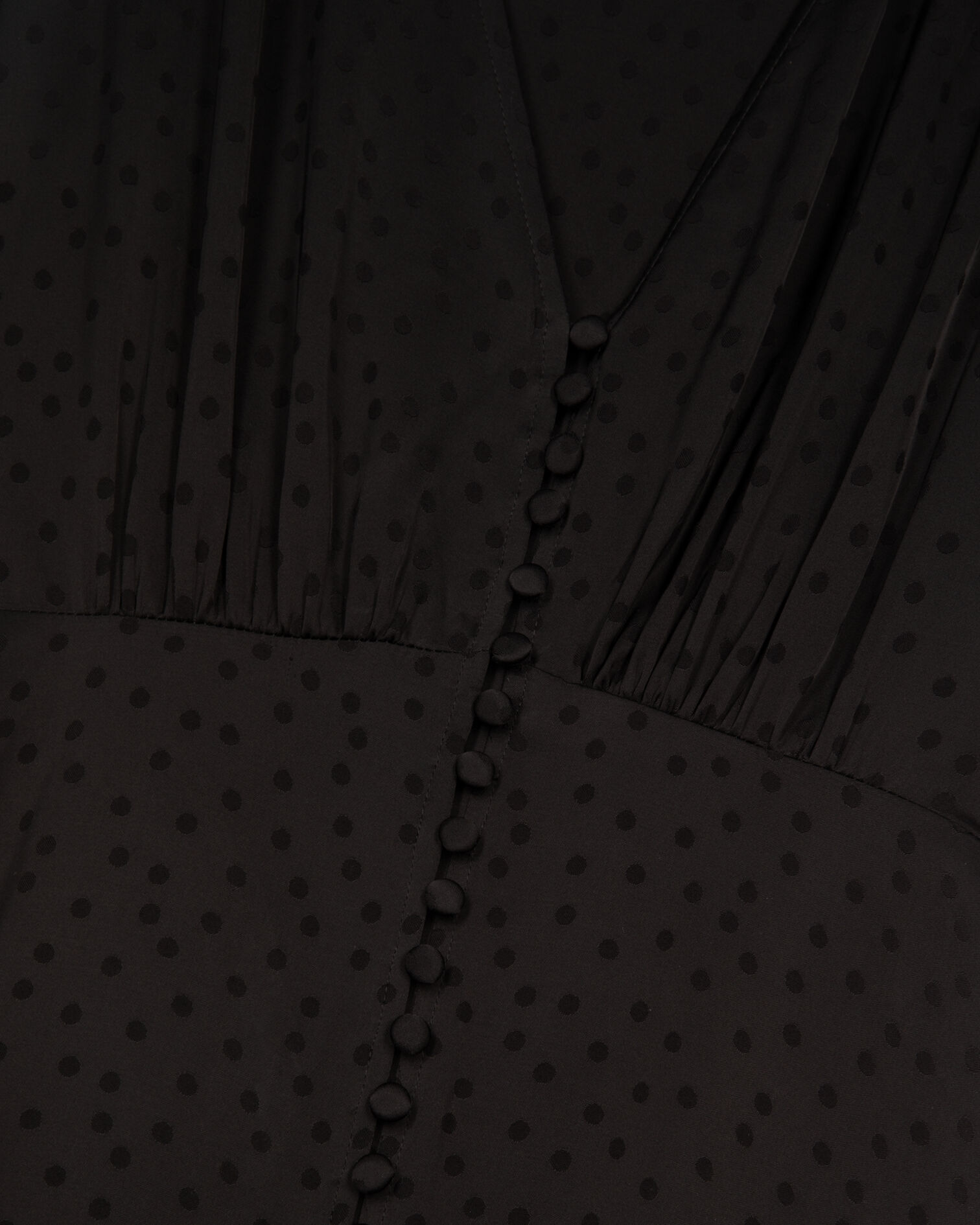 Black jacquard polka dot maxi dress, BLACK, hi-res image number null