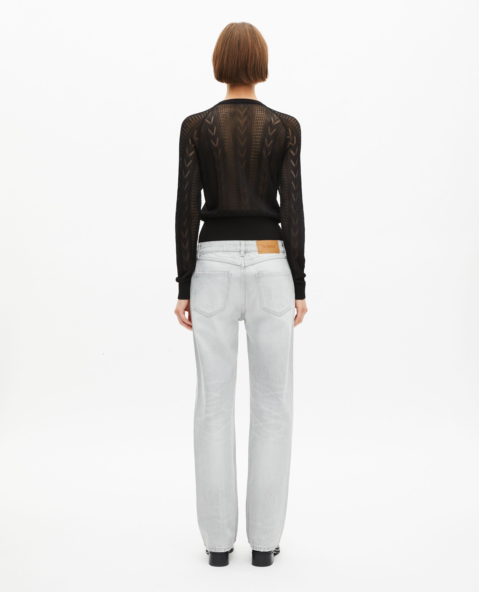 Jean droit gris clair, GREY, hi-res image number null