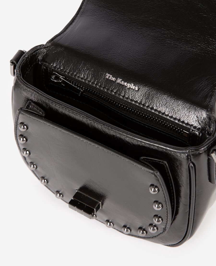The Kooples F BLACK emily rounded bag with black studs