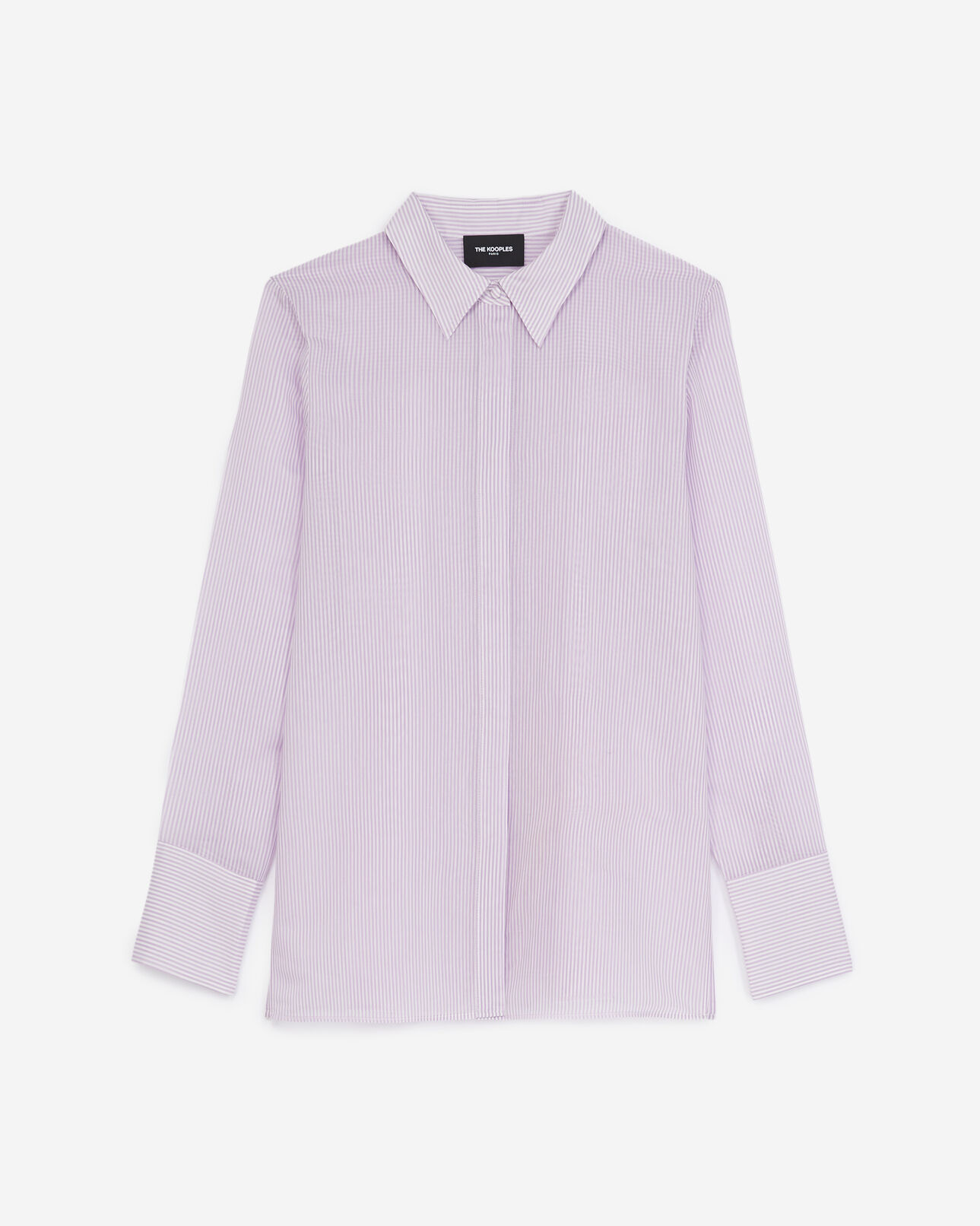 The Kooples FEMME VIOLET chemise violet et blanc simple à rayures