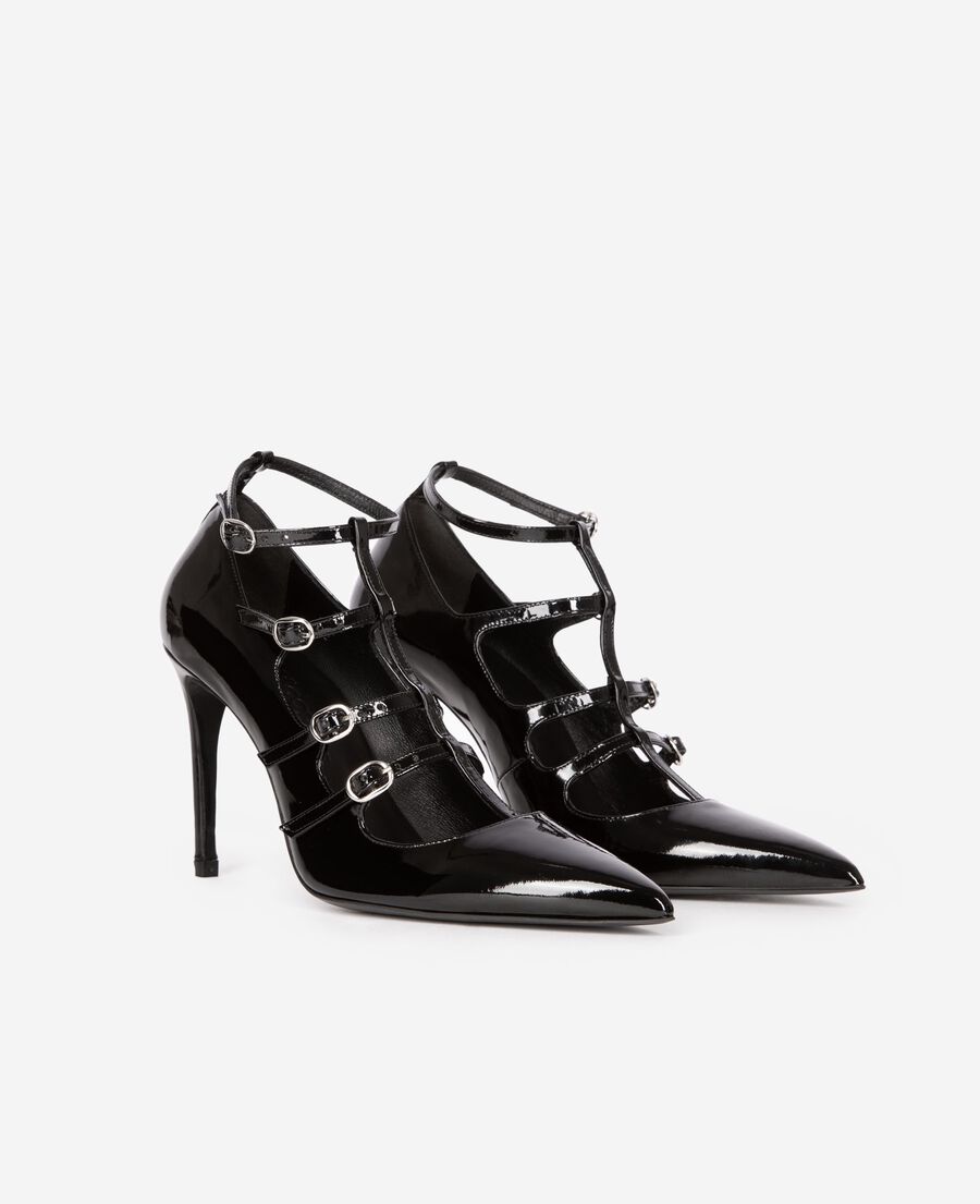 The Kooples FEMME BLACK escarpins à talons avec brides noirs