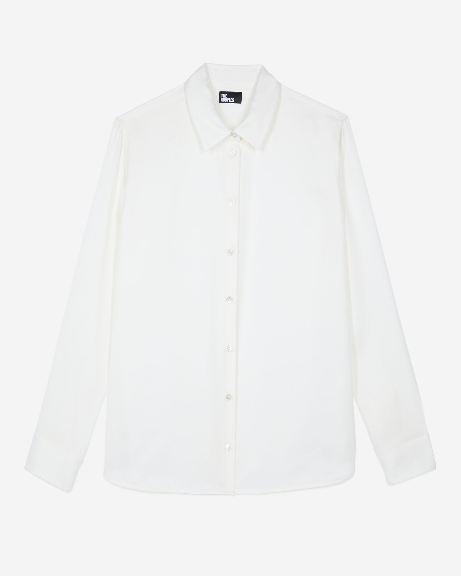 Chemise en soie blanche, WHITE, hi-res image number null