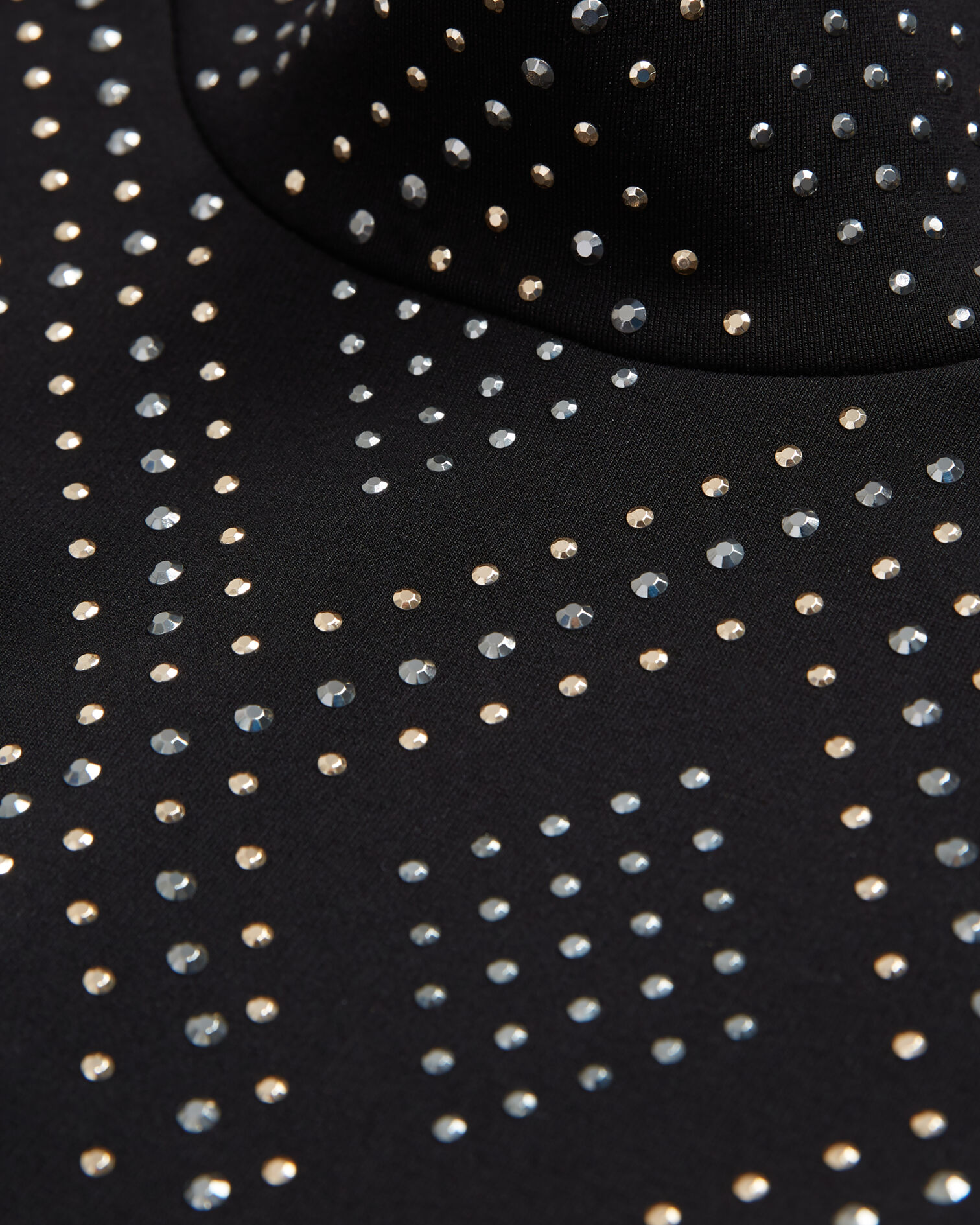 Black top with rhinestones, BLACK, hi-res image number null