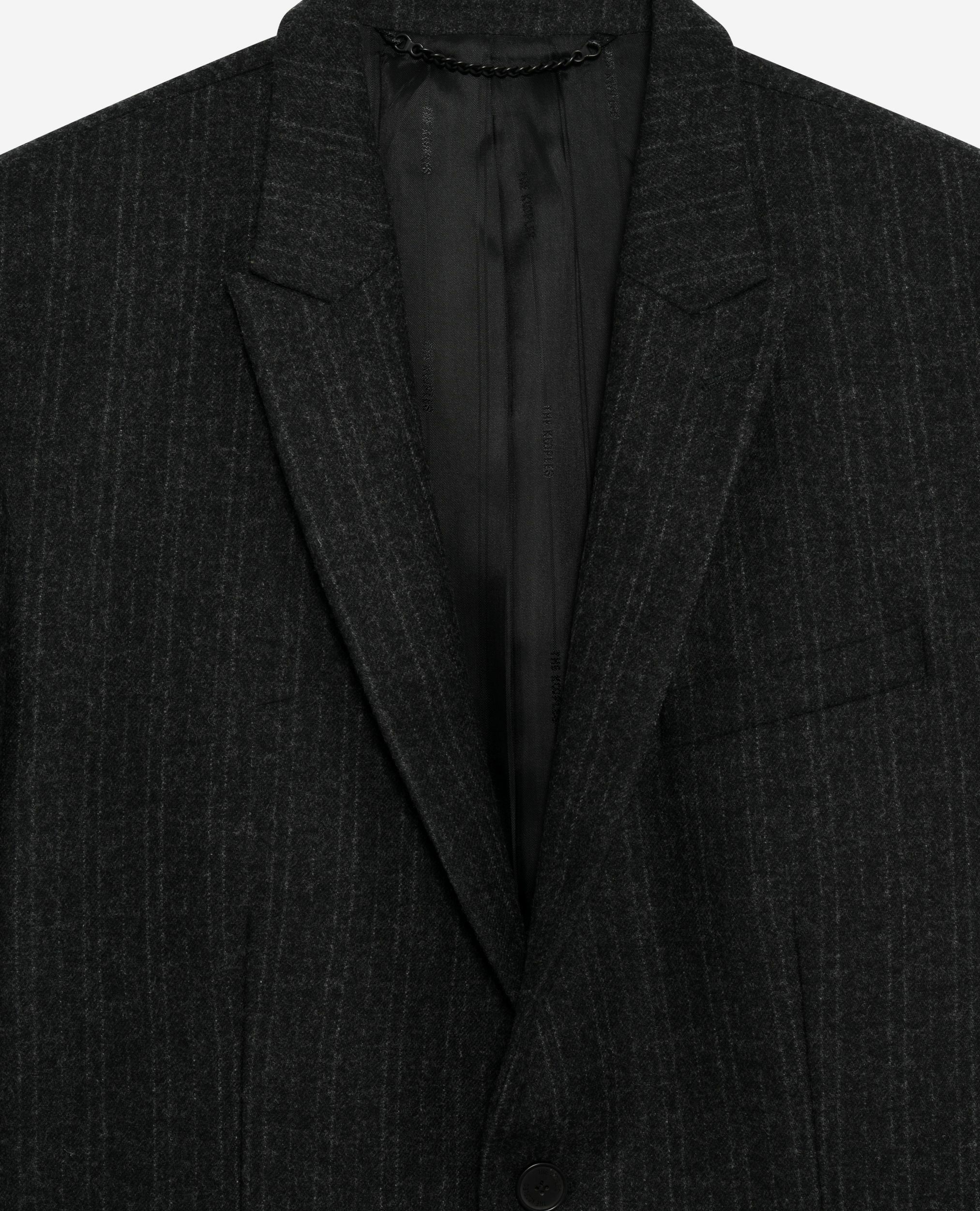Veste de costume droite à fines rayures gris foncé, PEARL GREY, hi-res image number null