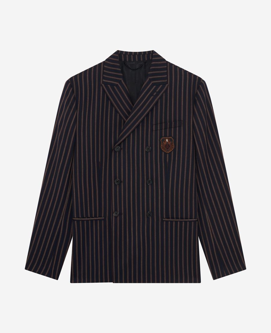 The Kooples MEN BLUE-WHITE-RED navy striped jacket
