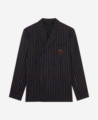 The Kooples MEN BLUE-WHITE-RED navy striped jacket