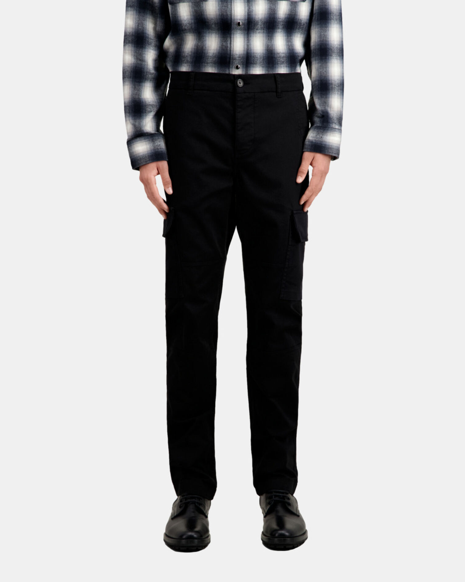 Black cargo pants, BLACK, hi-res image number null